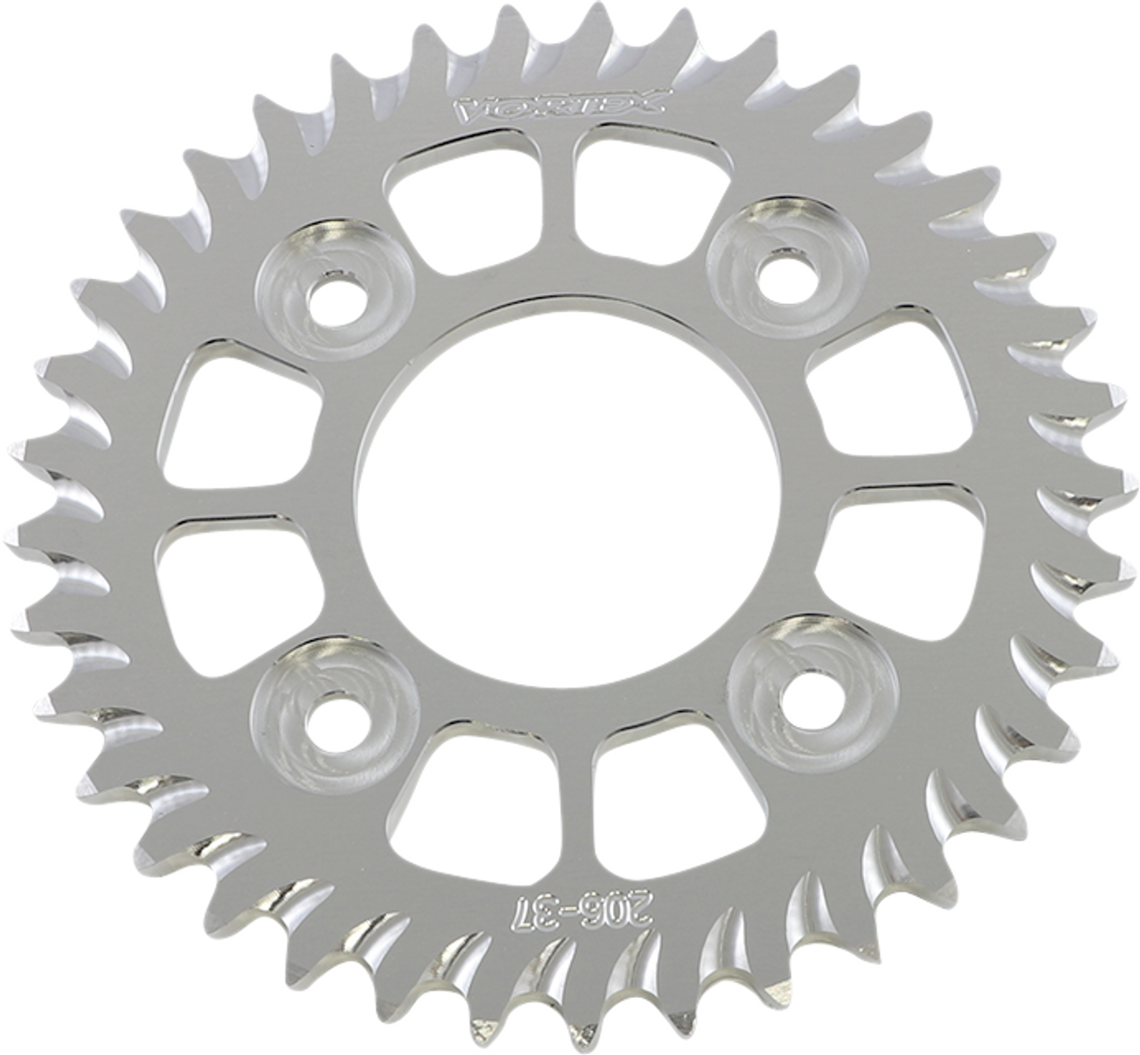 Aluminum Sprocket - Silver - Rear - 37 Tooth - Lutzka's Garage