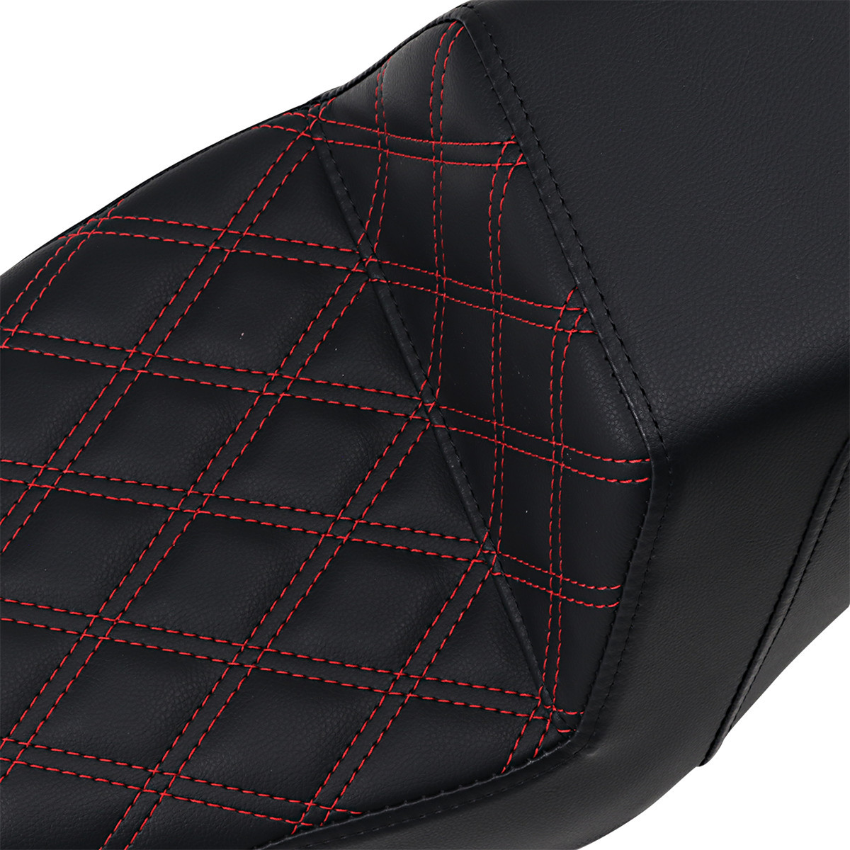 Saddlemen #807-11-172RD - Step-Up Seat - Front Lattice Stitch/With Red Stitching - Black - XL