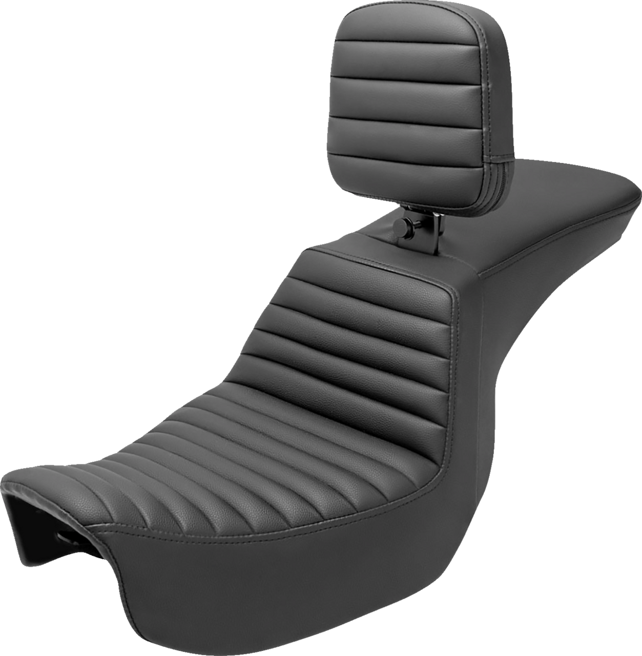 Saddlemen Tour Step Up Seat - Rider Backrest - Tuck-n-Roll - Dyna 06-17