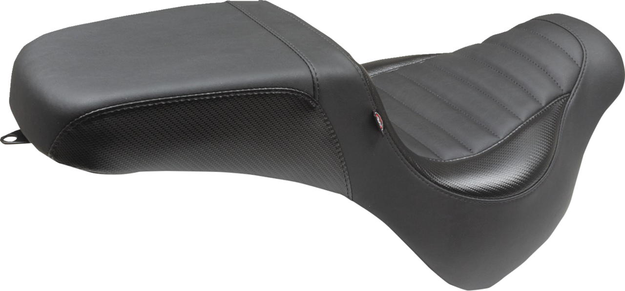 Mustang Squareback Seat - Black - Tuck-n-Roll - Fat Bob '18-'23