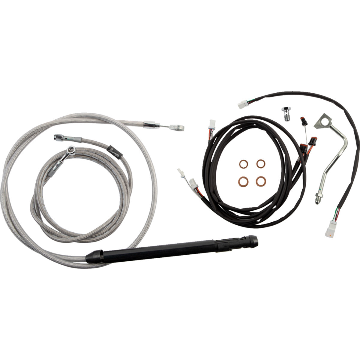 Burly Brand #B30-1313 - Touring Model Control Kit - Gorilla Ape Hanger - 18" - Stainless Steel