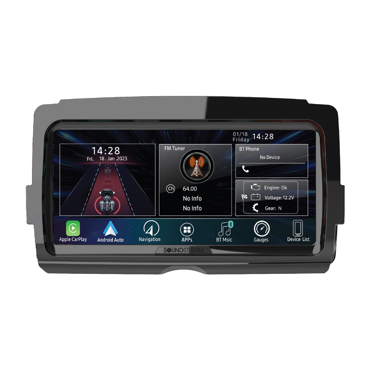 Soundstream V2 Advanced Plug-n-Play Head Unit For 2014+ Harley-Davidson® Touring Motorcycles...