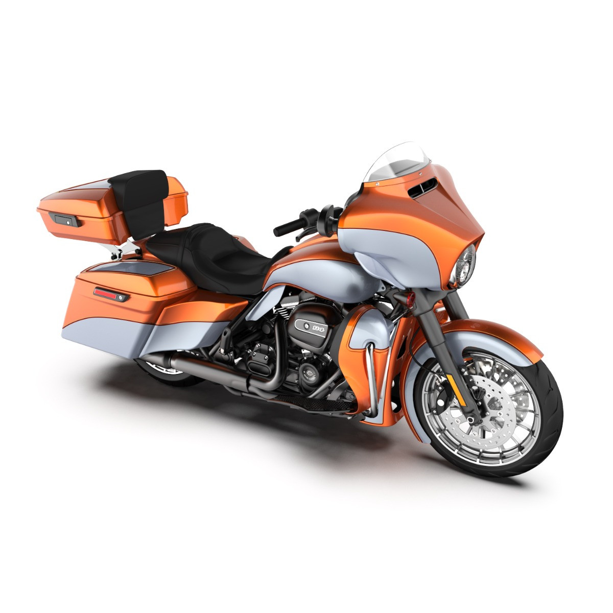 Amber Whiskey and Brilliant Silver 19" REVEAL WRAPPER HUGGER FRONT FENDER FOR '09-'23 HARLEY TOURING