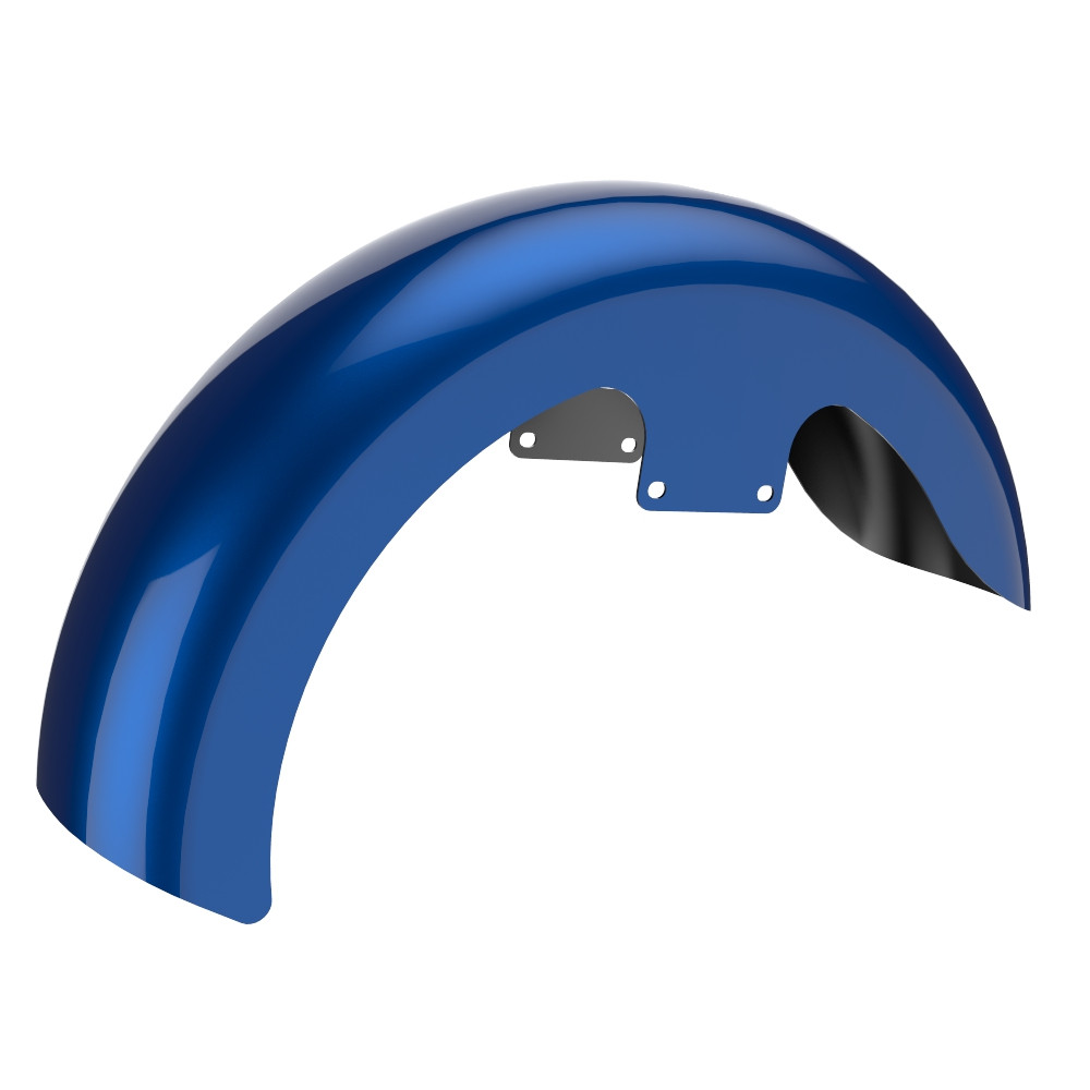 Advanblack Bright Billiard Blue 19" Reveal Wrapper Hugger Front Fender For ''86-''21 Harley Touring Models