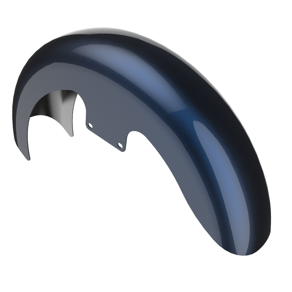 Advanblack Blue Steel 19" Reveal Wrapper Hugger Front Fender For ''86-''21 Harley Touring Models