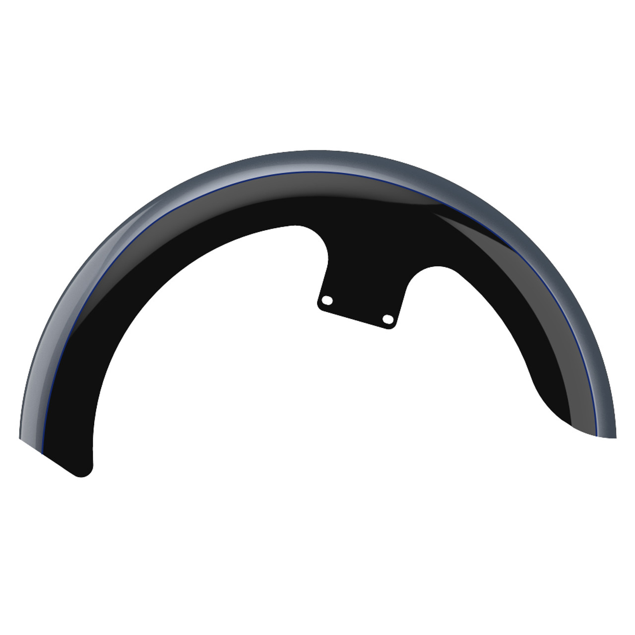 Gauntlet Gray Metallic and Vivid Black 19" REVEAL WRAPPER HUGGER FRONT FENDER FOR '09-'23 HARLEY TOURING