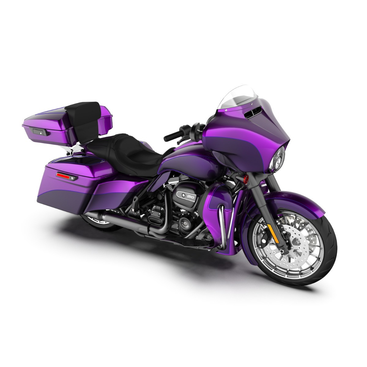 Purple Fire and Blackberry Smoke 19" REVEAL WRAPPER HUGGER FRONT FENDER FOR '09-'23 HARLEY TOURING