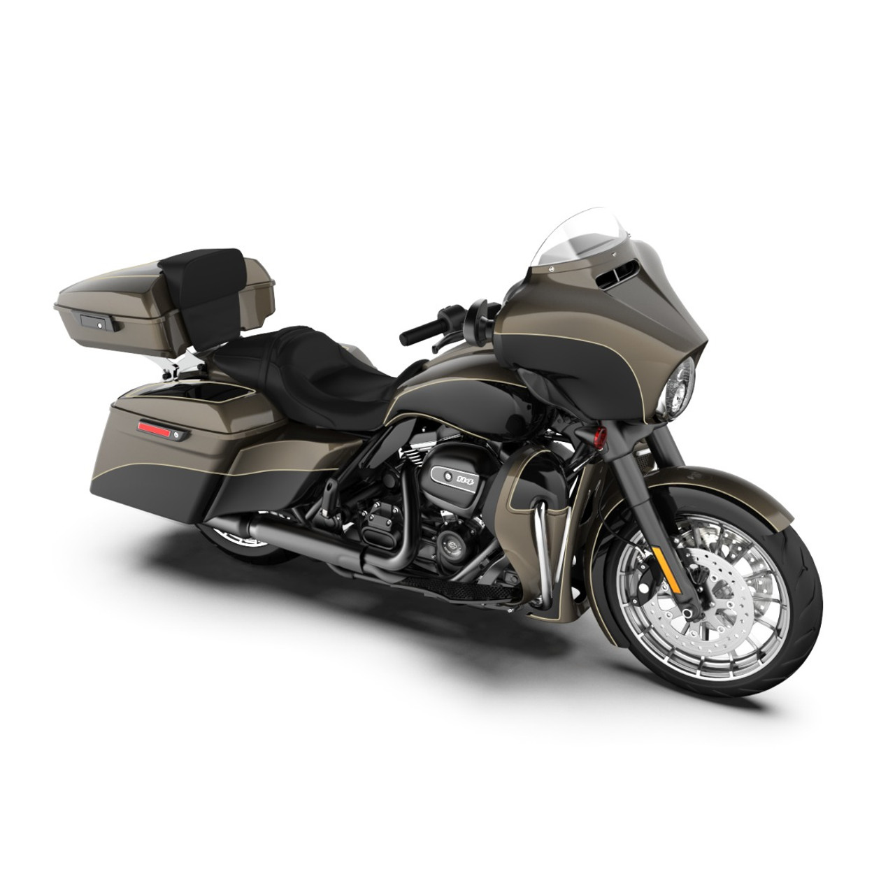 River Rock Gray and Vivid Black 19" REVEAL WRAPPER HUGGER FRONT FENDER FOR '09-'23 HARLEY TOURING