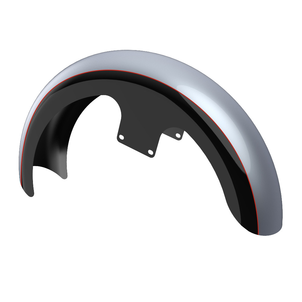 Custom Two Tone 19" Reveal Wrapper Hugger Front Fender For '09-'23 Harley Touring
