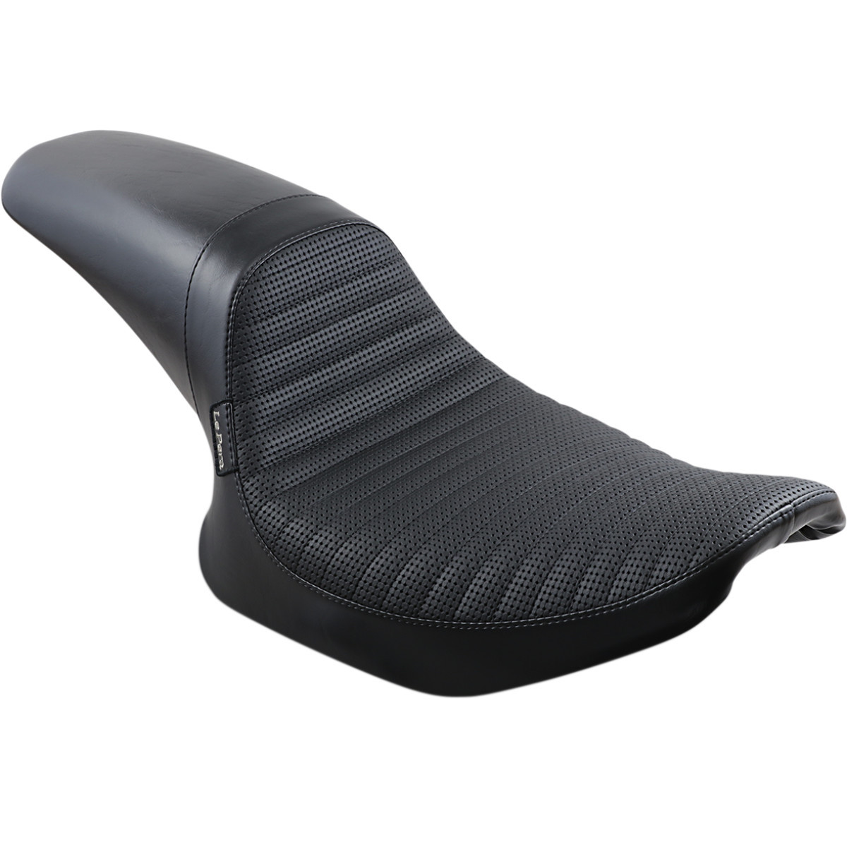 LE Pera #L-541BWPT - Daytona Sport Seat - Basketweave/Pleated - Black - FXR '82-'00