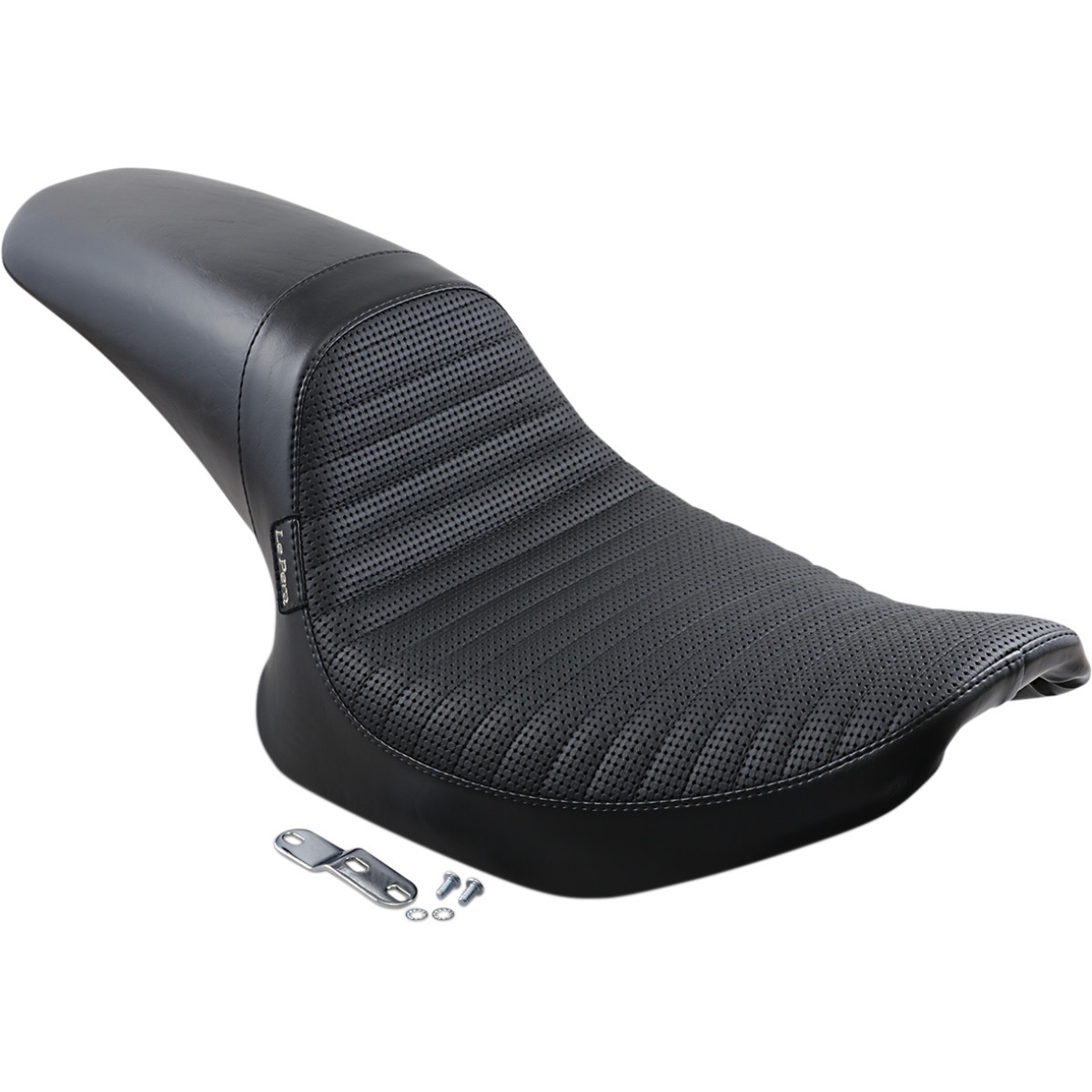 LE Pera #L-541BWPT - Daytona Sport Seat - Basketweave/Pleated - Black - FXR '82-'00