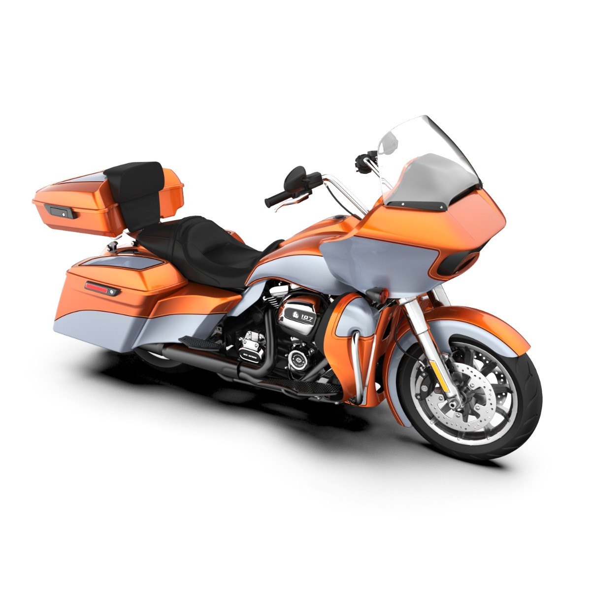 Amber Whiskey and Brilliant Silver 21" REVEAL WRAPPER HUGGER FRONT FENDER FOR '09-'23 HARLEY TOURING