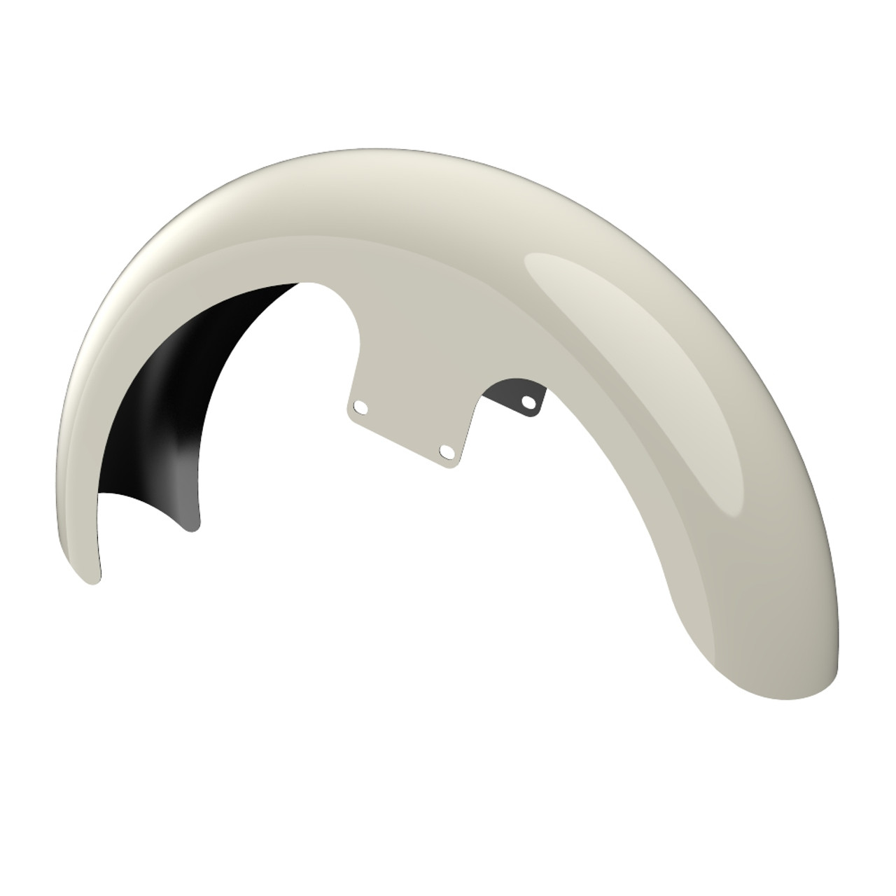 Advanblack Birch White 21" Reveal Wrapper Hugger Front Fender For ''86-''21 Harley Touring Models