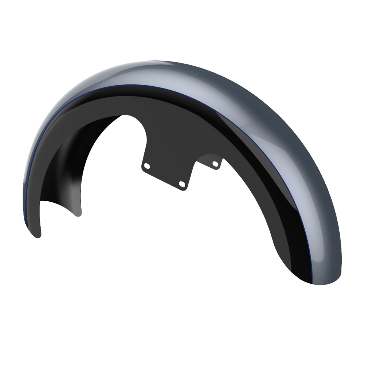 Gauntlet Grey Metallic and Vivid Black 21" REVEAL WRAPPER HUGGER FRONT FENDER FOR '09-'23 HARLEY TOURING