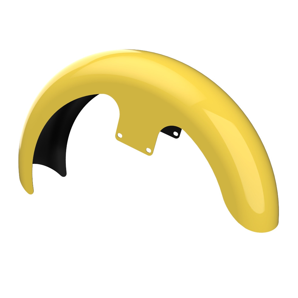 Advanblack Industrial Yellow 21" Reveal Wrapper Hugger Front Fender For ''86-''21 Harley Touring Models