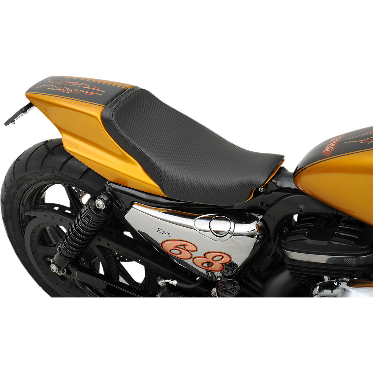 Saddlemen #Z4203 - Eliminator Seat - Black - Carbon Fiber