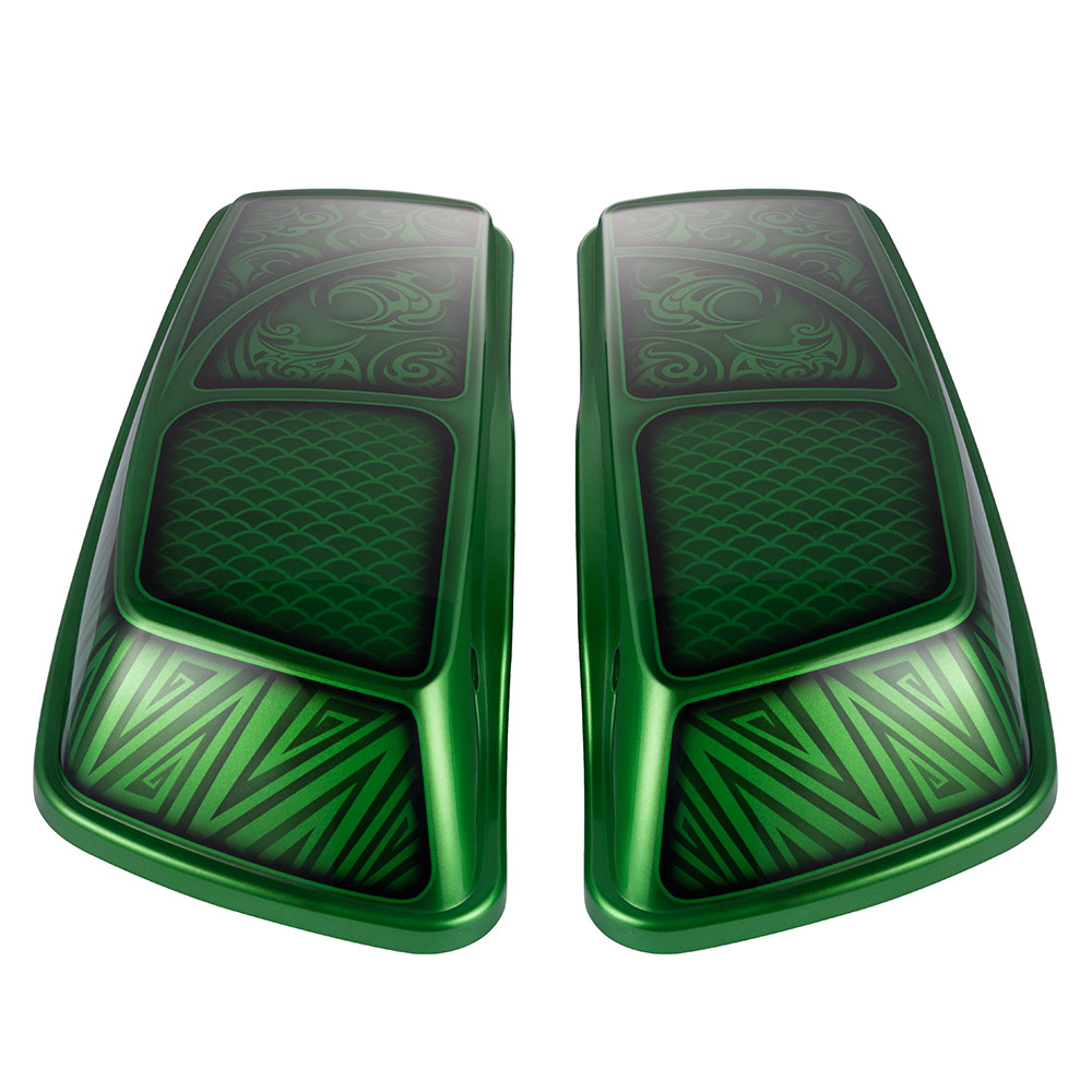 EL SUENO SERIES Airbrushed Standard Normal Saddlebag Lids for Harley Davidson Touring 2014+