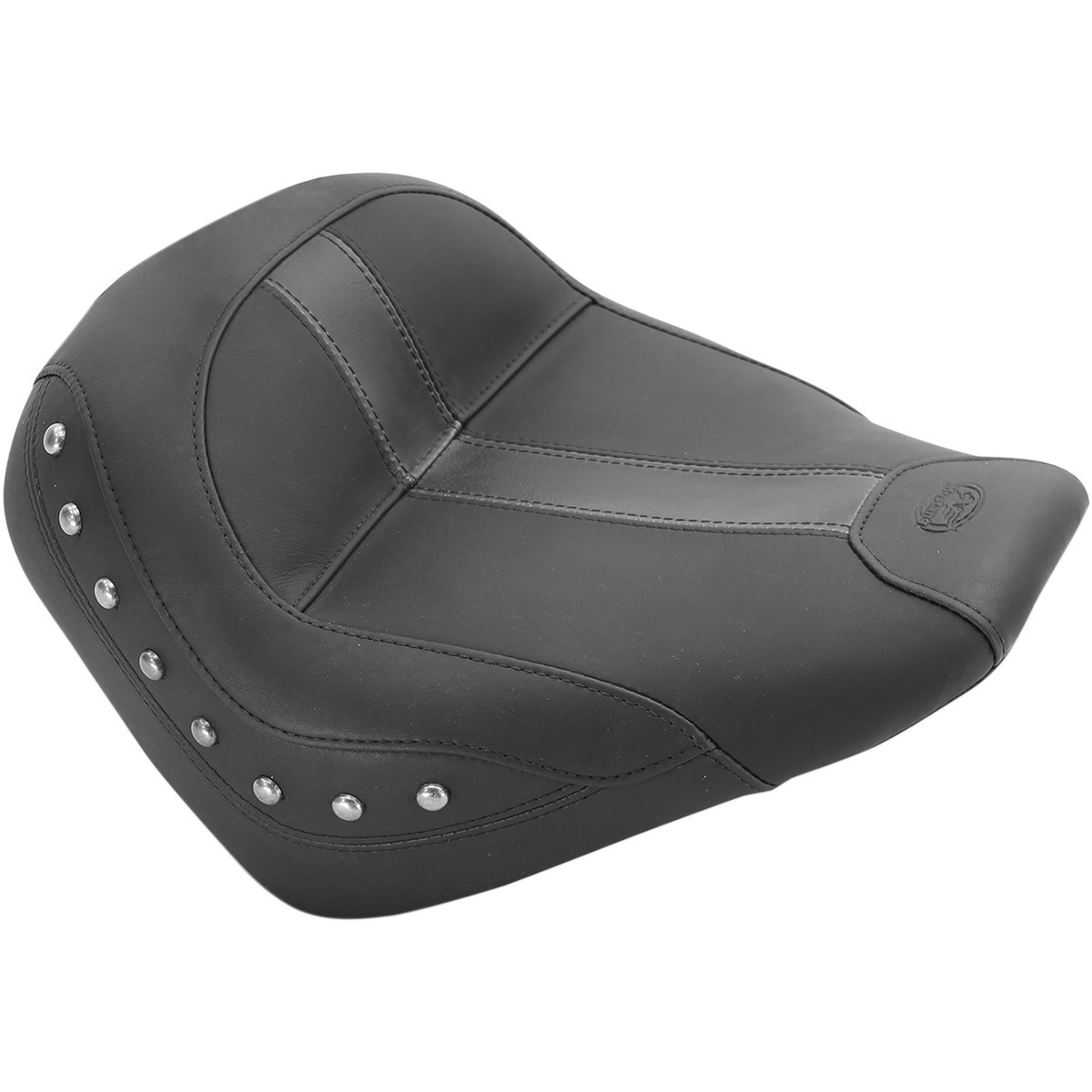 Mustang #75390 - Solo Seat - Black - Vinyl - Studded - Scout '15-'24
