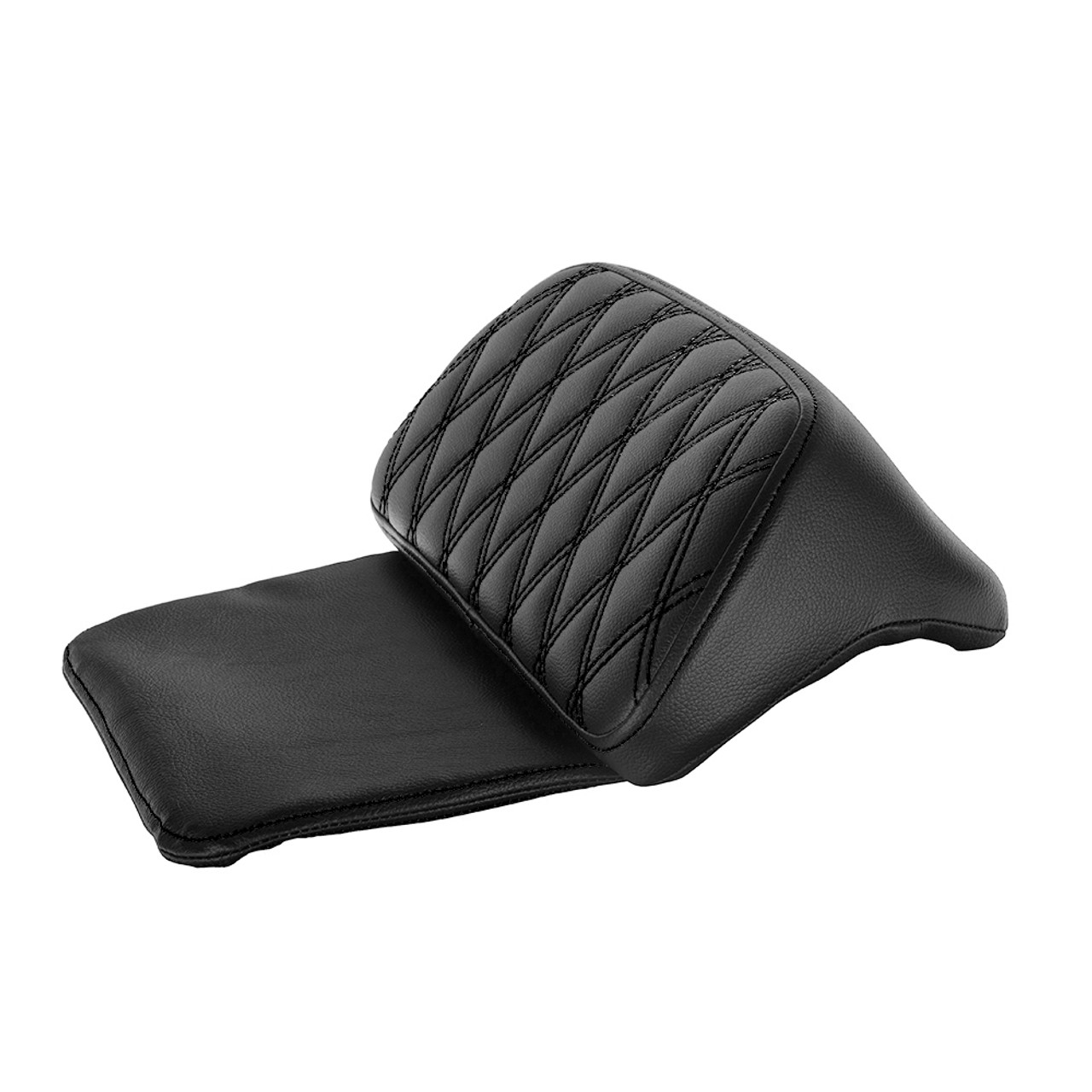 Advanblack Black Diamond Pattern Stitching Chopped Tour Pack Cushion Razor Backrest Pillow Pad For 2014+  Harley Tour-Pak Luggage