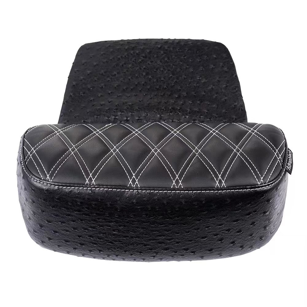 Raptor Small Backrest Pad with Beige Custom Stitching for Harley Touring Models