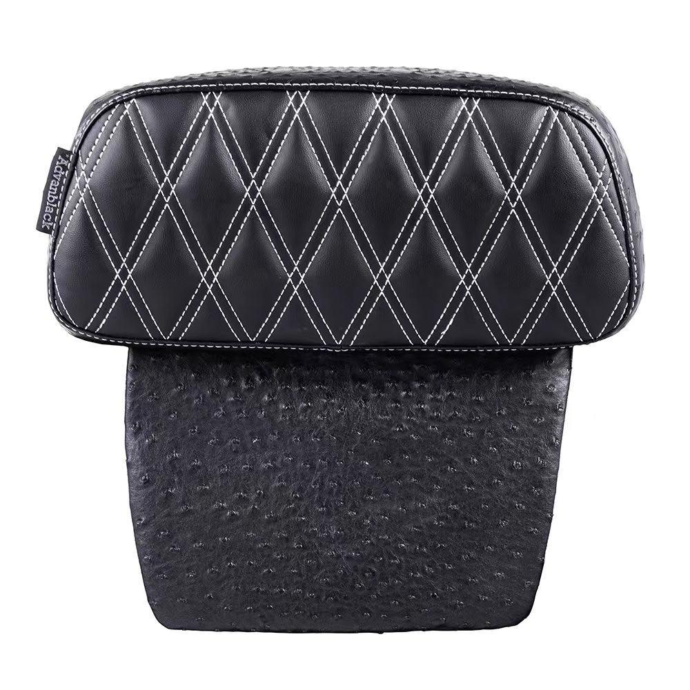 Raptor Small Backrest Pad with Beige Custom Stitching for Harley Touring Models