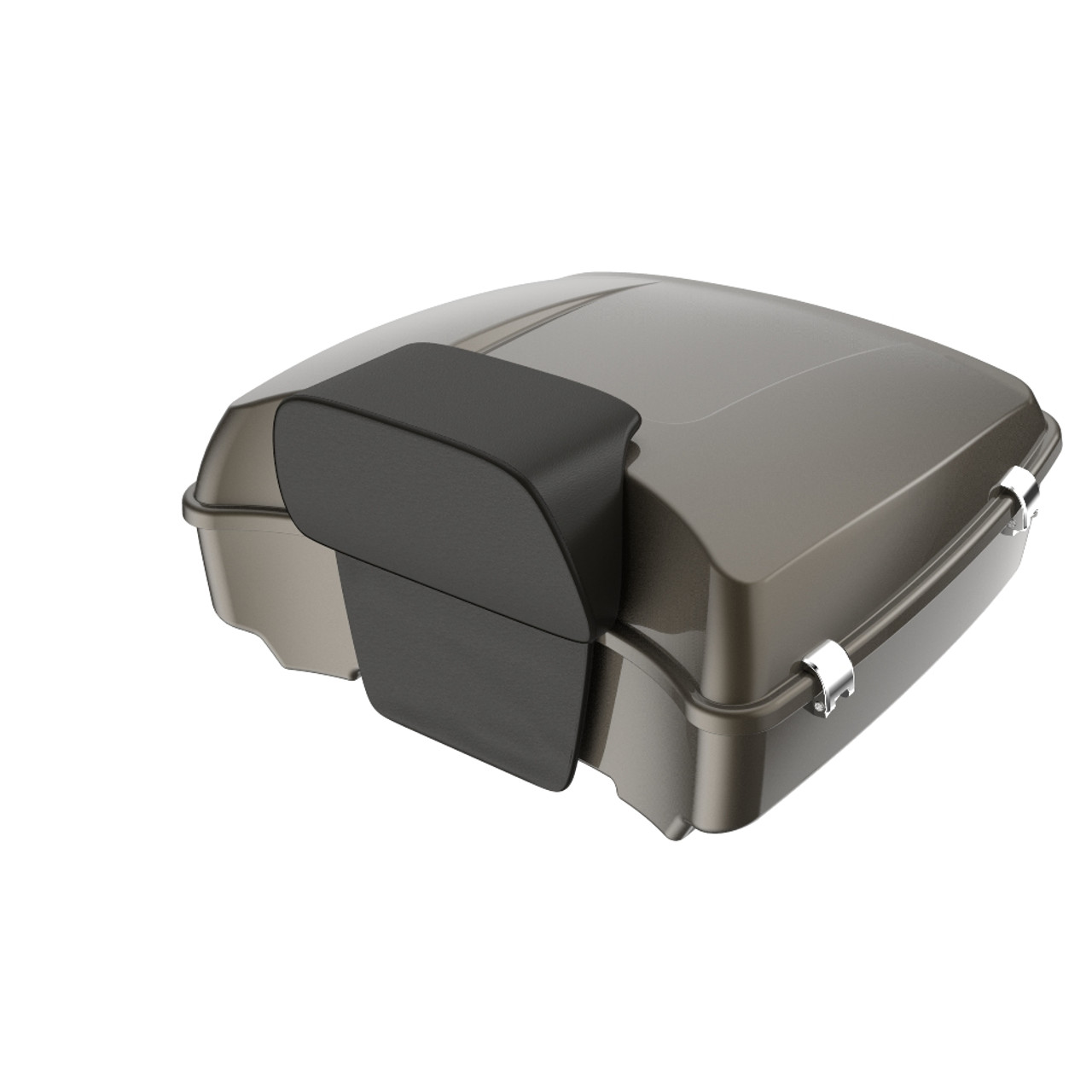 Advanblack Bronze Armor Chopped Tour Pack Pak Pad  Luggage Trunk For '97-'22 Harley Touring Street Electra Road Glide