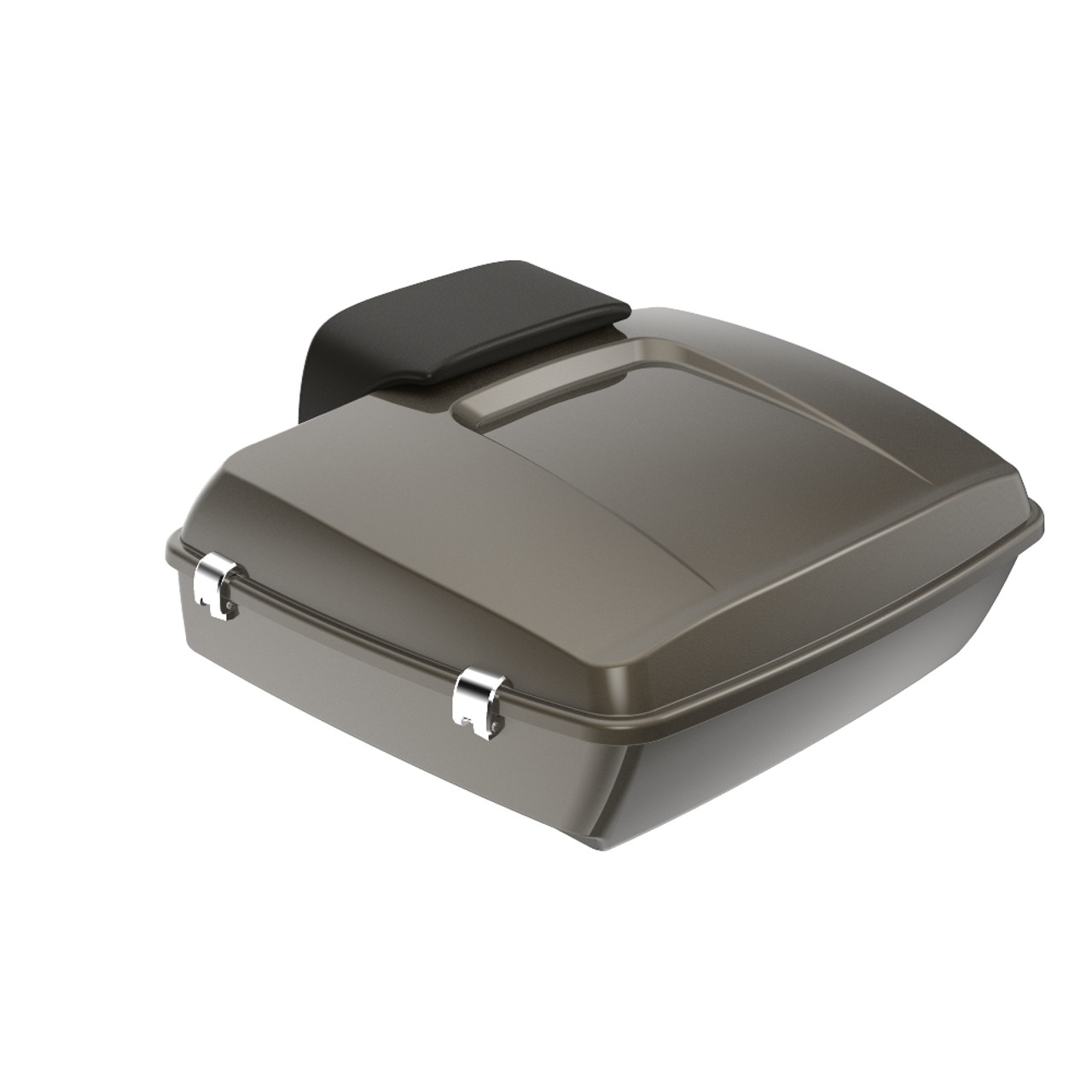 Advanblack Bronze Armor Chopped Tour Pack Pak Pad  Luggage Trunk For '97-'22 Harley Touring Street Electra Road Glide