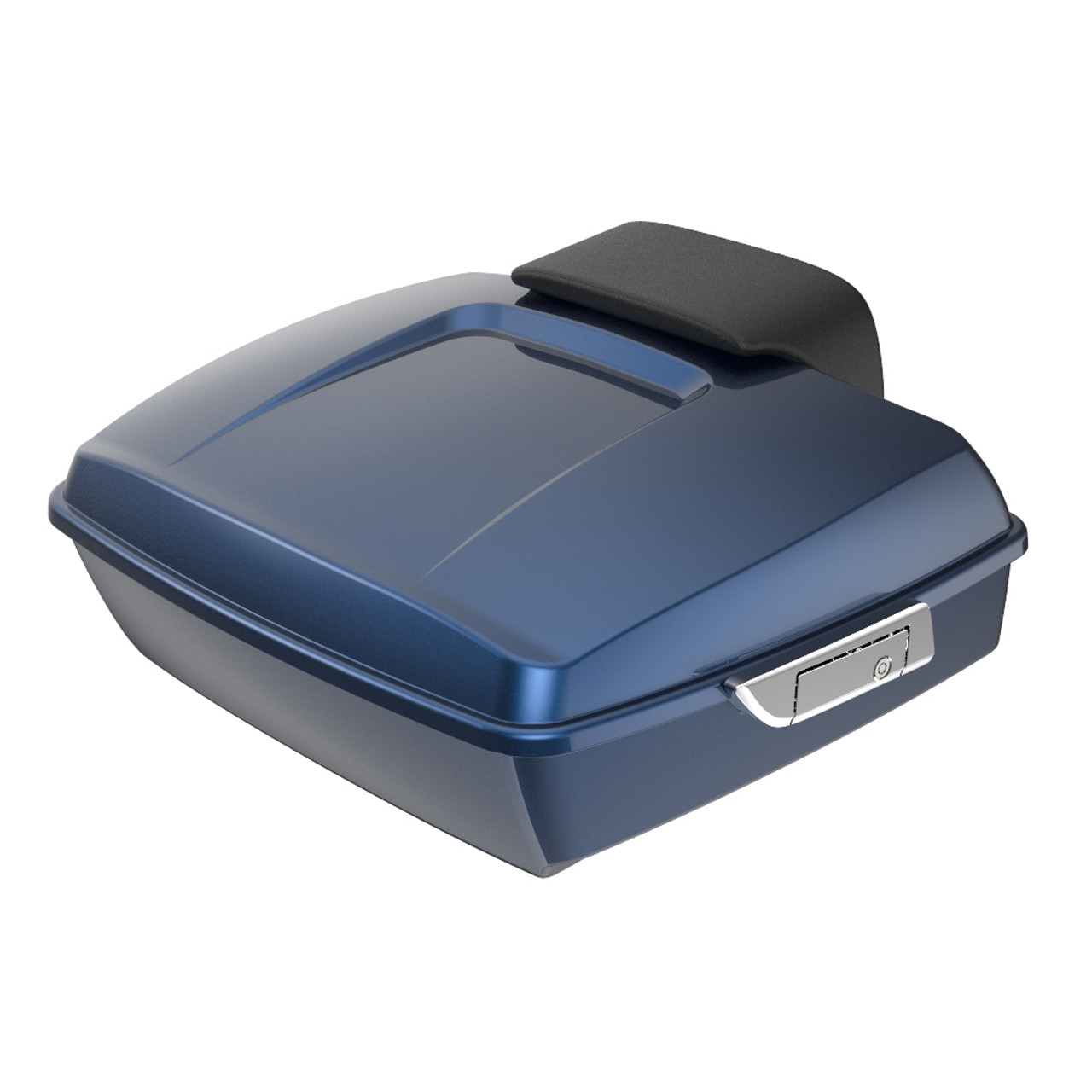 Advanblack Big Blue Pearl Chopped Tour Pack Pad Luggage Trunk For 97-21 Harley Davidson Touring Street Electra Road Glide