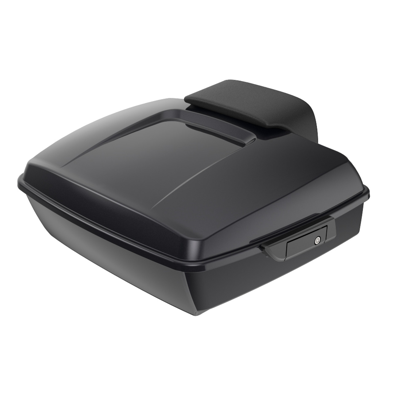 Advanblack Black Pearl Chopped Tour Pack Pad Luggage Trunk For '97-'21 Harley Touring Street Electra Road Glide