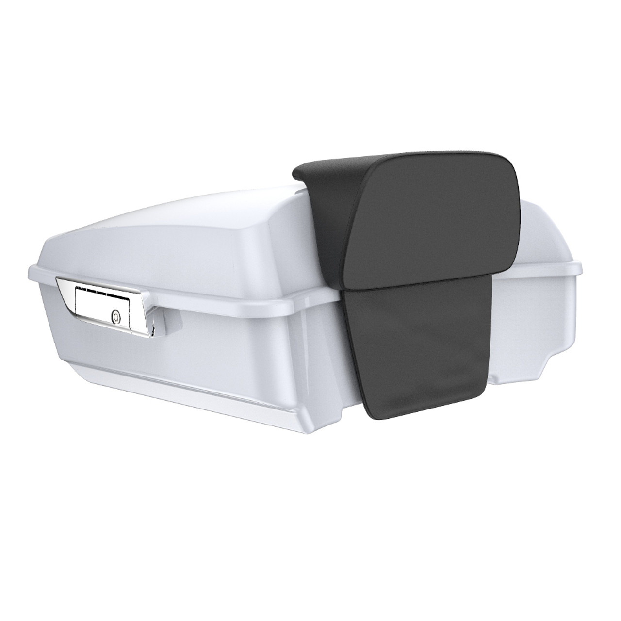 Advanblack Crushed Ice Pearl Chopped Tour Pack Pak Pad  Luggage Trunk For '97-'21 Harley Touring Street Road Glide