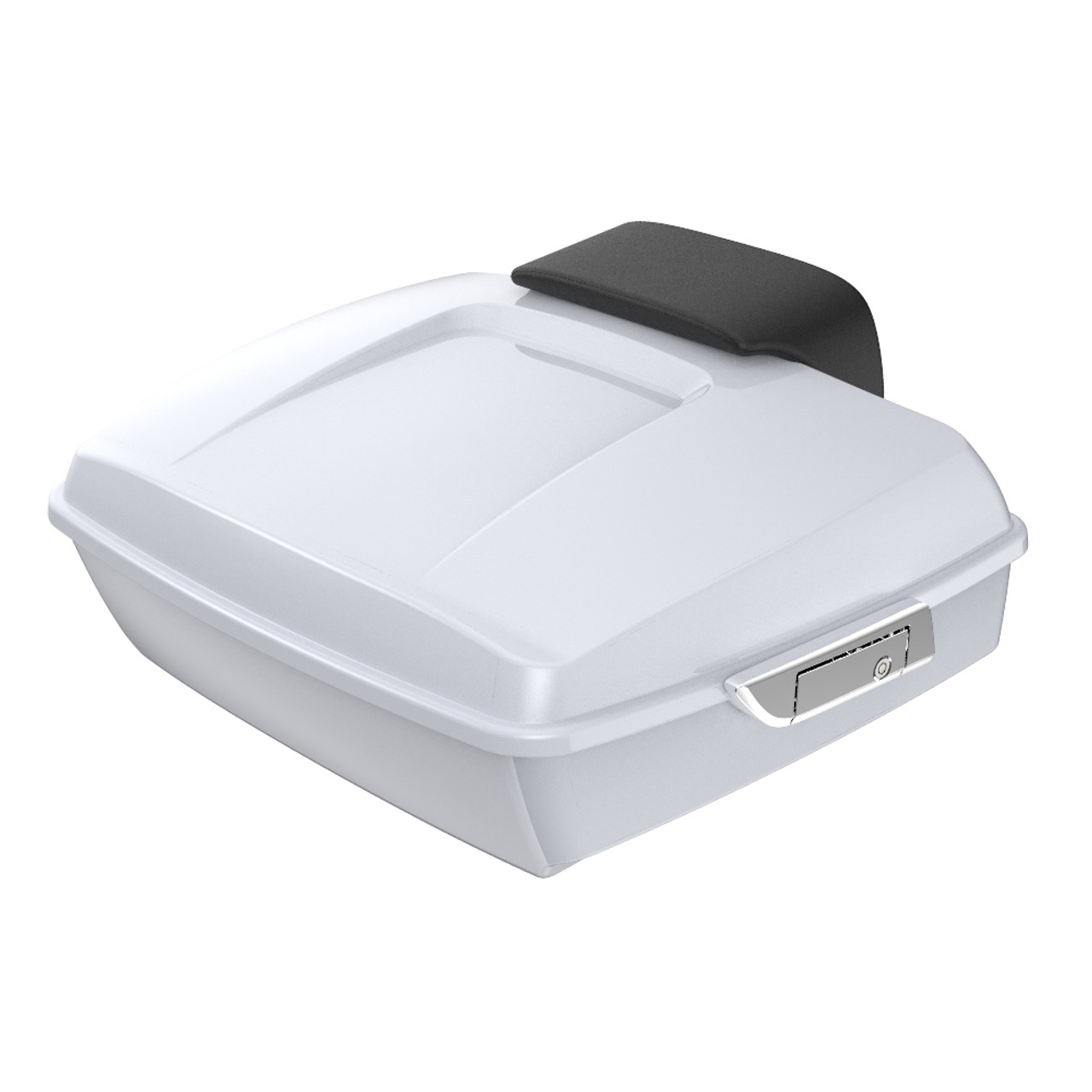 Advanblack Crushed Ice Pearl Chopped Tour Pack Pak Pad  Luggage Trunk For '97-'21 Harley Touring Street Road Glide