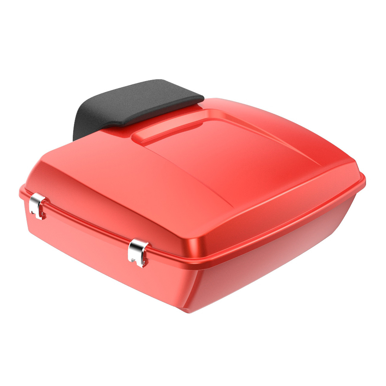 Advanblack Candy Orange Chopped Tour Pack Pad Luggage Trunk For '97-'21 Harley Davidson Touring Street Electra Road Glide