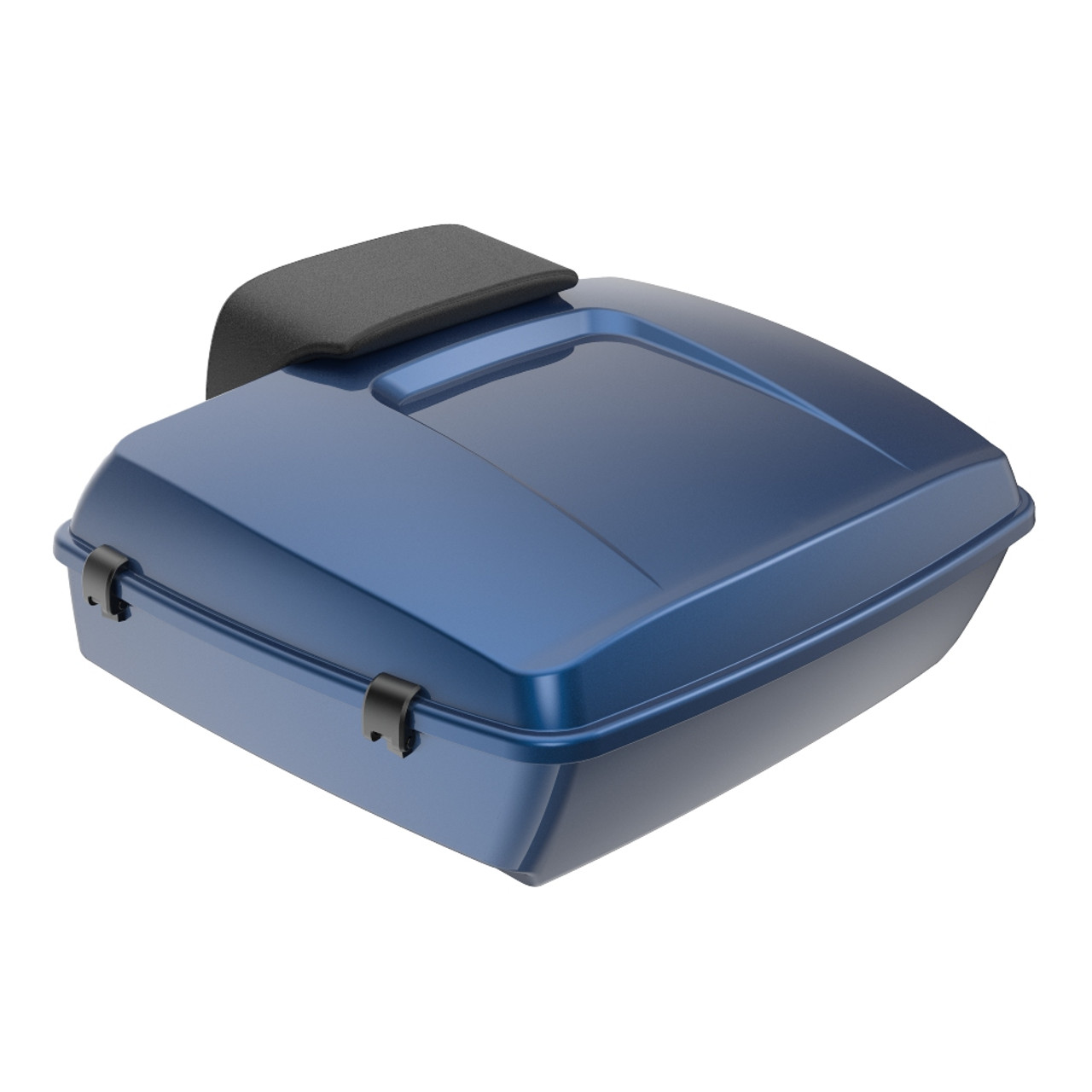 Advanblack Dark Blue Pearl Chopped Tour Pack Pad Luggage Trunk For '97-'21 Harley Davidson Touring Street Electra Road Glide