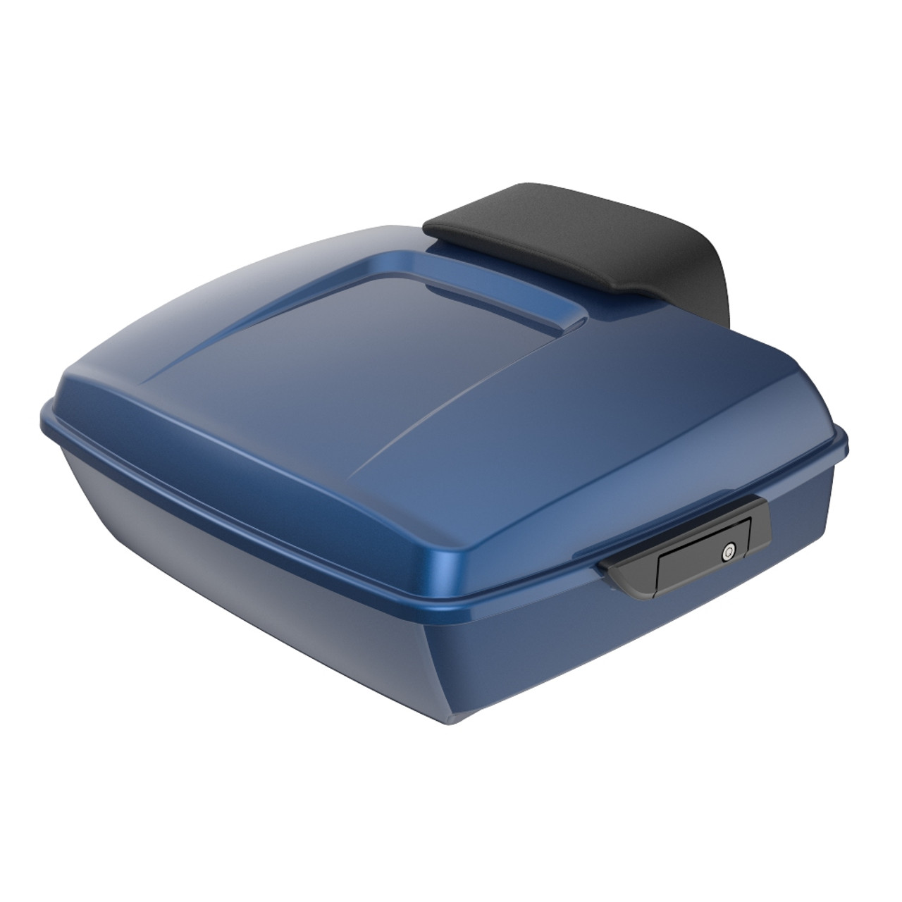 Advanblack Dark Blue Pearl Chopped Tour Pack Pad Luggage Trunk For '97-'21 Harley Davidson Touring Street Electra Road Glide