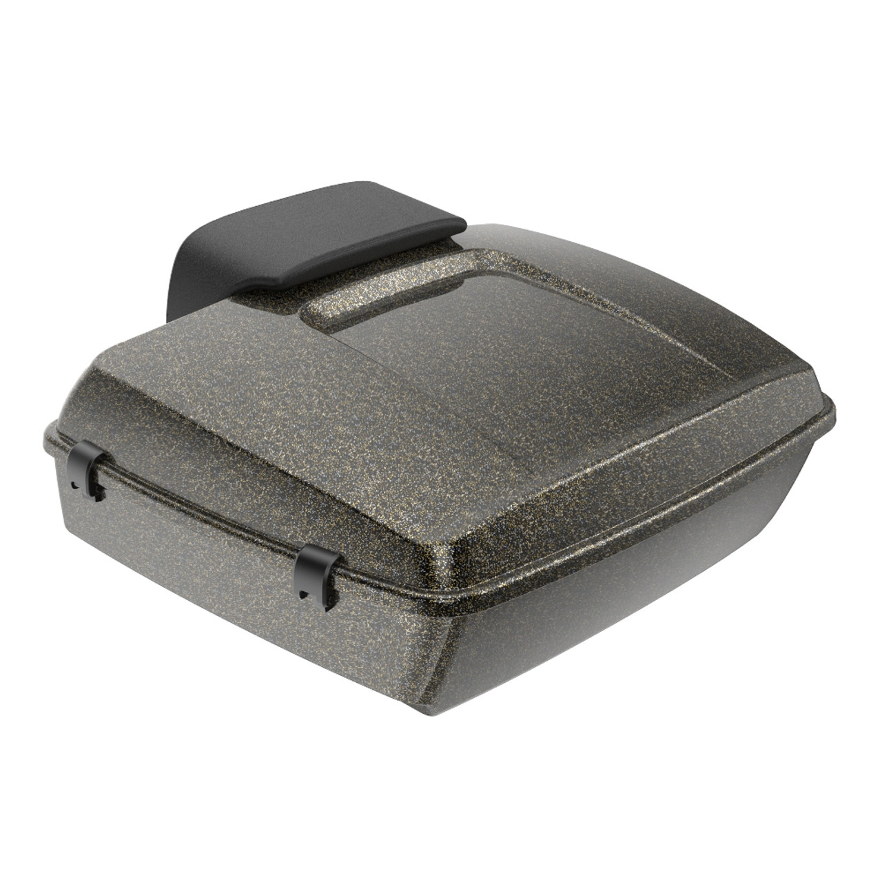 Advanblack Hard Candy Black Gold  Flake Chopped Tour Pack Pad Luggage Trunk For '97-'21 Harley Davidson Touring Street Electra Road Glide