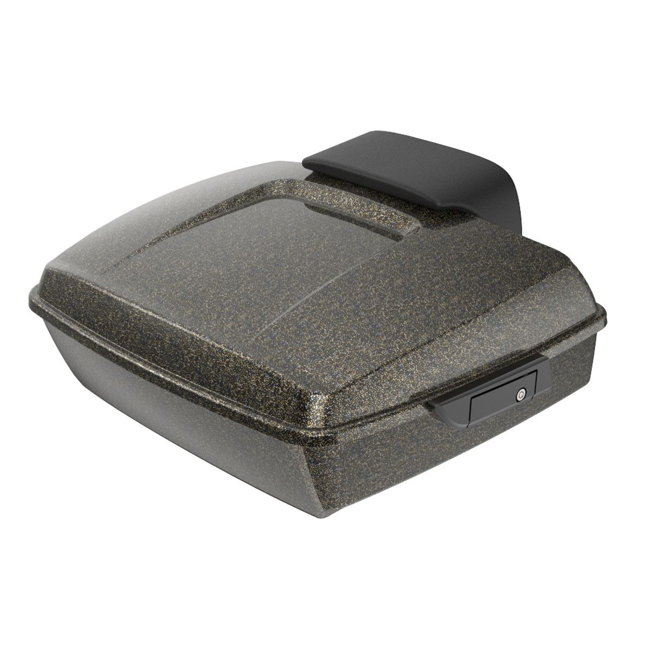 Advanblack Hard Candy Black Gold  Flake Chopped Tour Pack Pad Luggage Trunk For '97-'21 Harley Davidson Touring Street Electra Road Glide