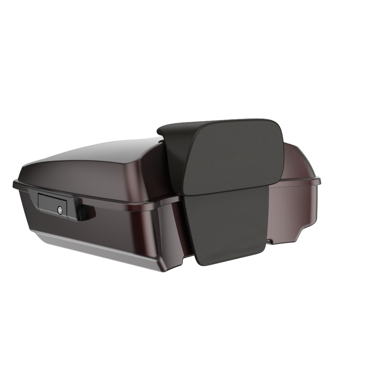 Advanblack Midnight Crimson Chopped Tour Pack Pak Pad Luggage Trunk For  '97-'21 Harley Touring Street Electra Road Glide