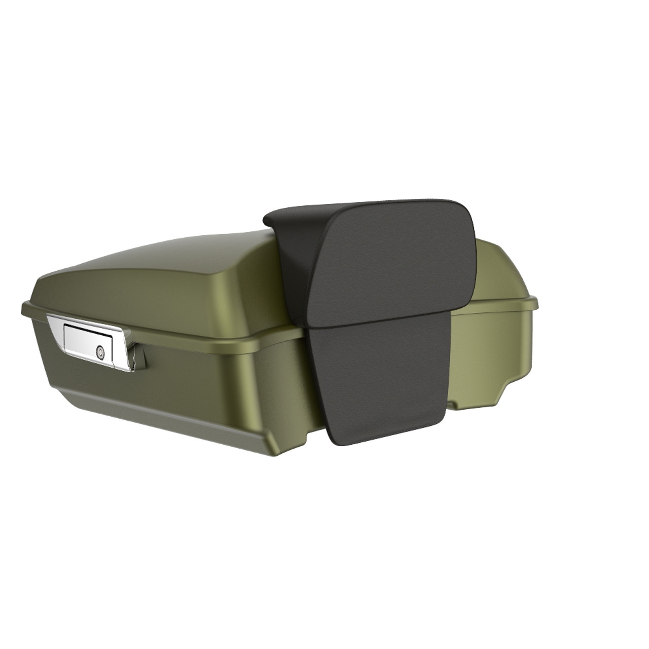 Advanblack Mineral Green Denim Chopped Tour Pack Pak Pad  Luggage Trunk For '97-'22 Harley Touring Street Electra Road Glide