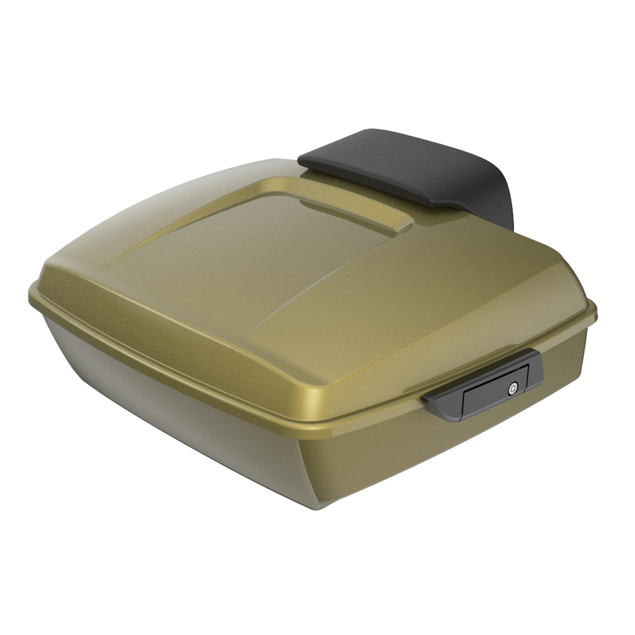 Advanblack Olive Gold Chopped Tour Pack Pad Luggage Trunk For '97-'21 Harley Touring Street Electra Road Glide