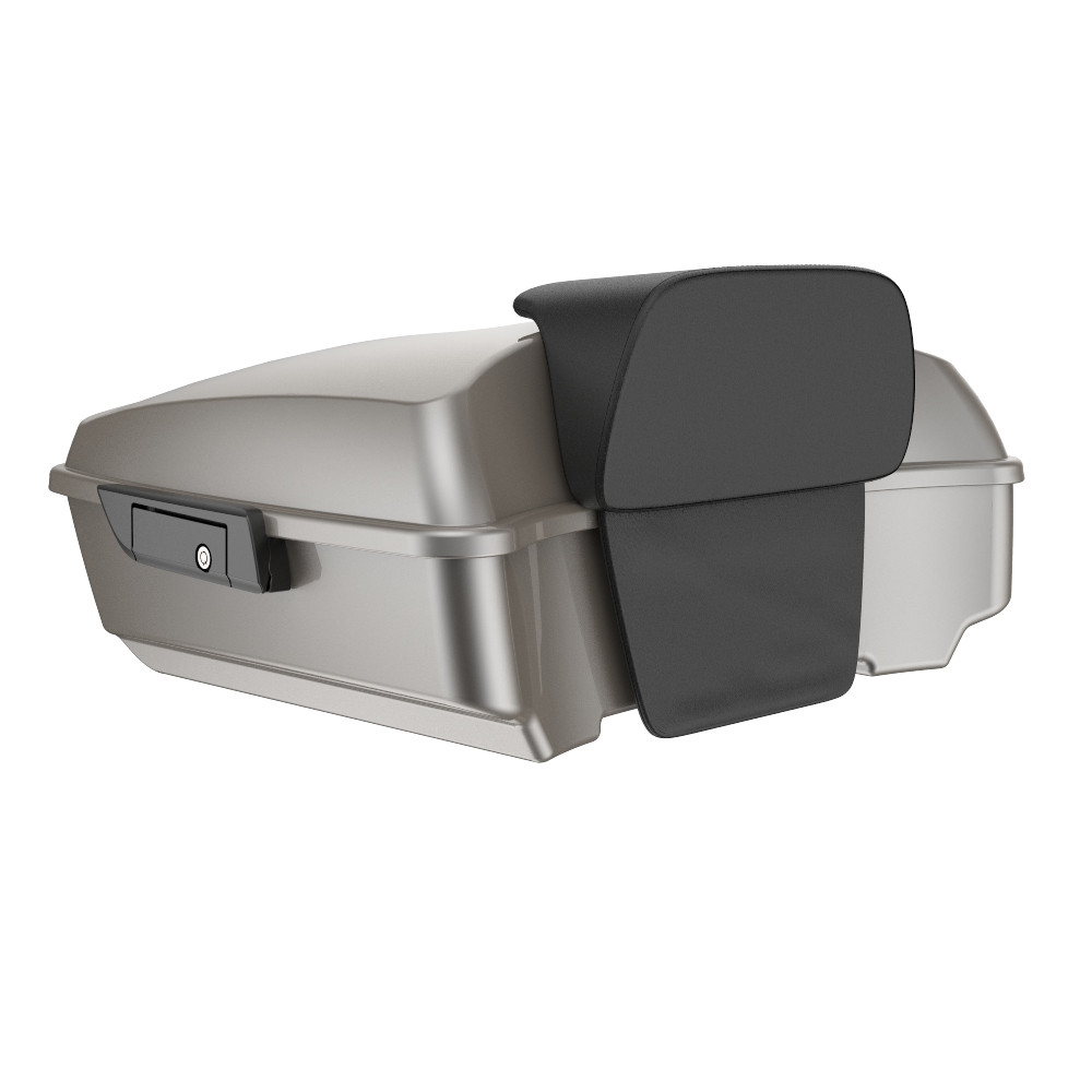 Advanblack Pewter Pearl Chopped Tour Pack Pad Luggage Trunk For '97-'21 Harley Davidson Touring Street Electra Road Glide