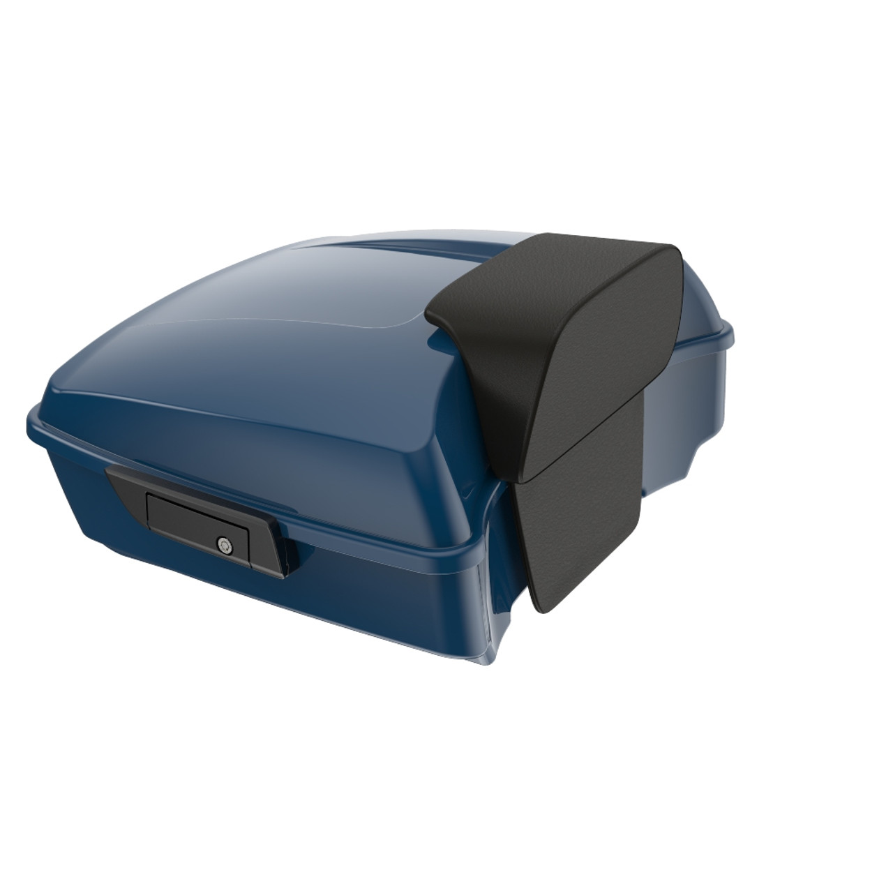 Advanblack Reef Blue Chopped Tour Pack Pak Pad  Luggage Trunk For '97-'22 Harley Touring Street Electra Road Glide