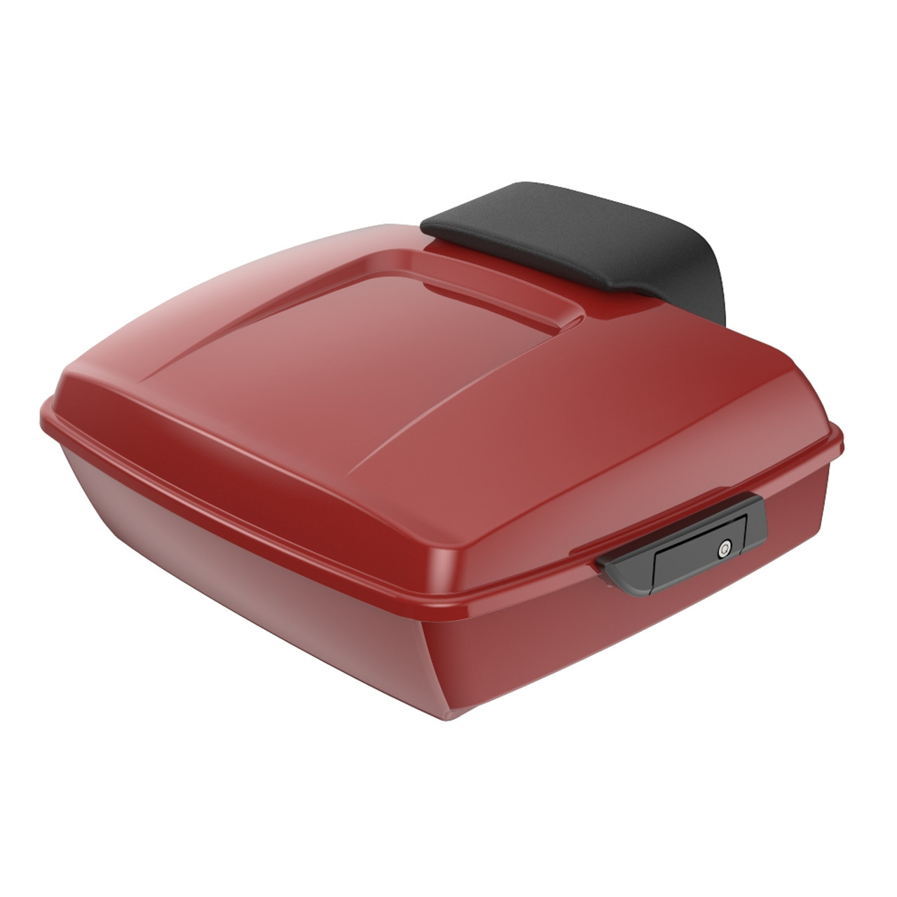 Advanblack Red Hot Sunglo Chopped Tour Pack Pad Luggage Trunk For '97-'21 Harley Touring Street Electra Road Glide