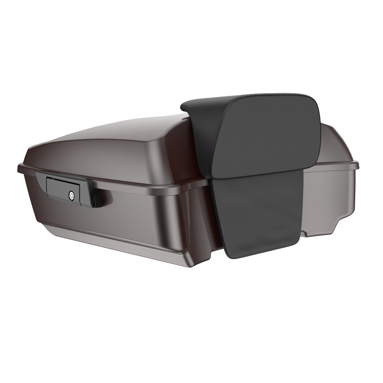 Advanblack Sumatra Brown Chopped Tour Pack Pad Luggage Trunk For '97-'21 Harley Touring Street Electra Road Glide