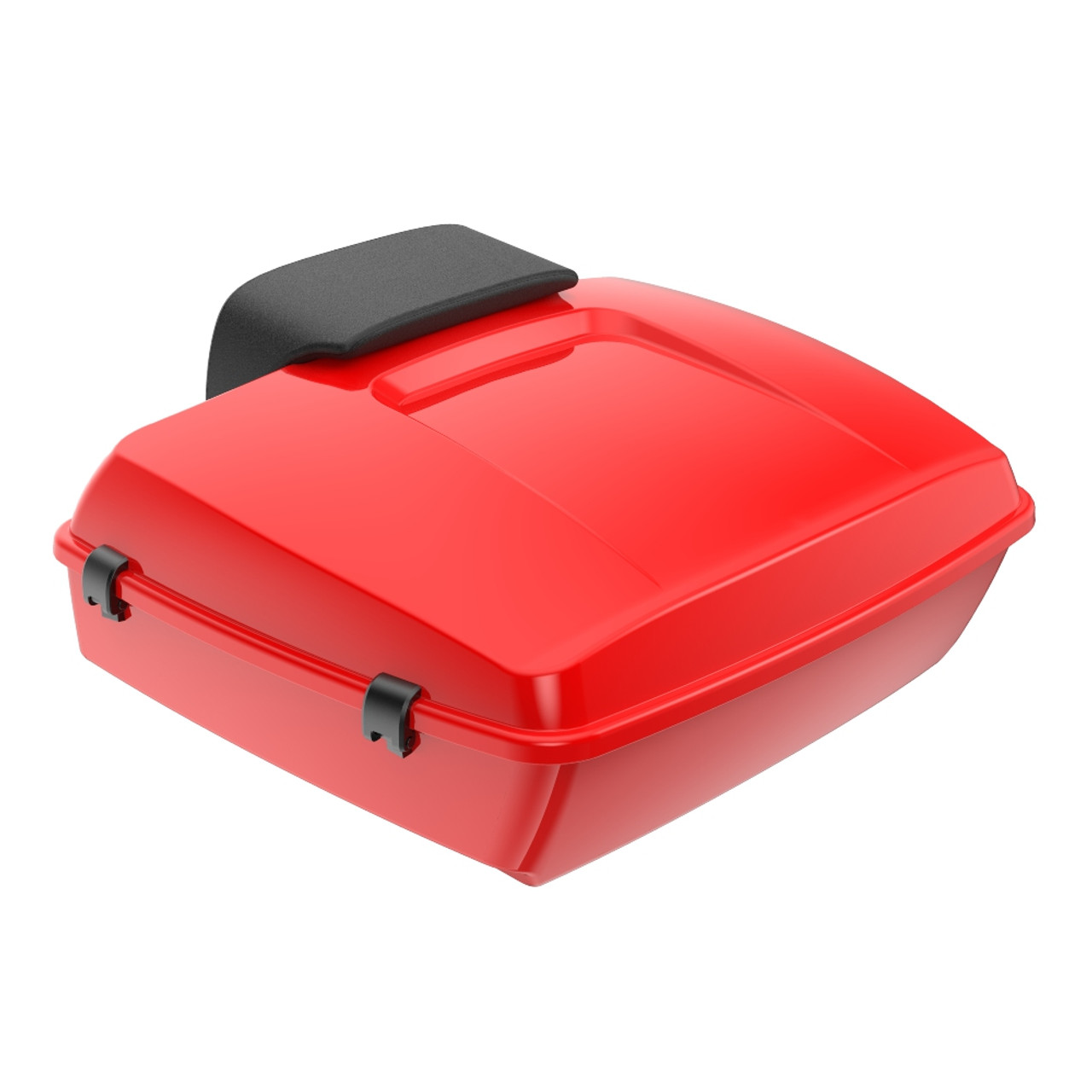 Advanblack Scarlet Red Chopped Tour Pack Pad Luggage Trunk For '97-'21 Harley Davidson Touring Street Electra Road Glide