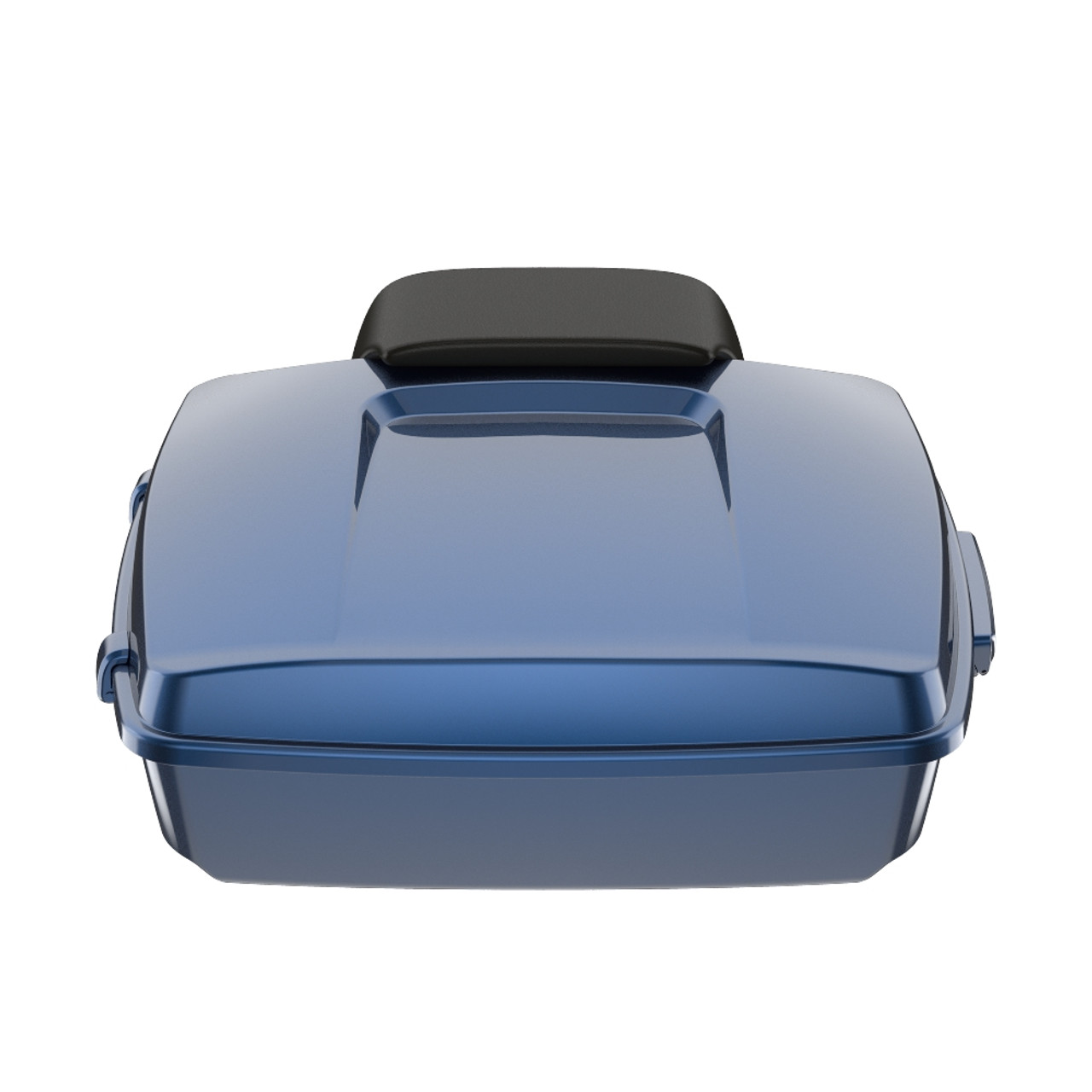Big Blue Pearl Chopped Tour Pack Pad Luggage Trunk For '97-'23 Harley Touring