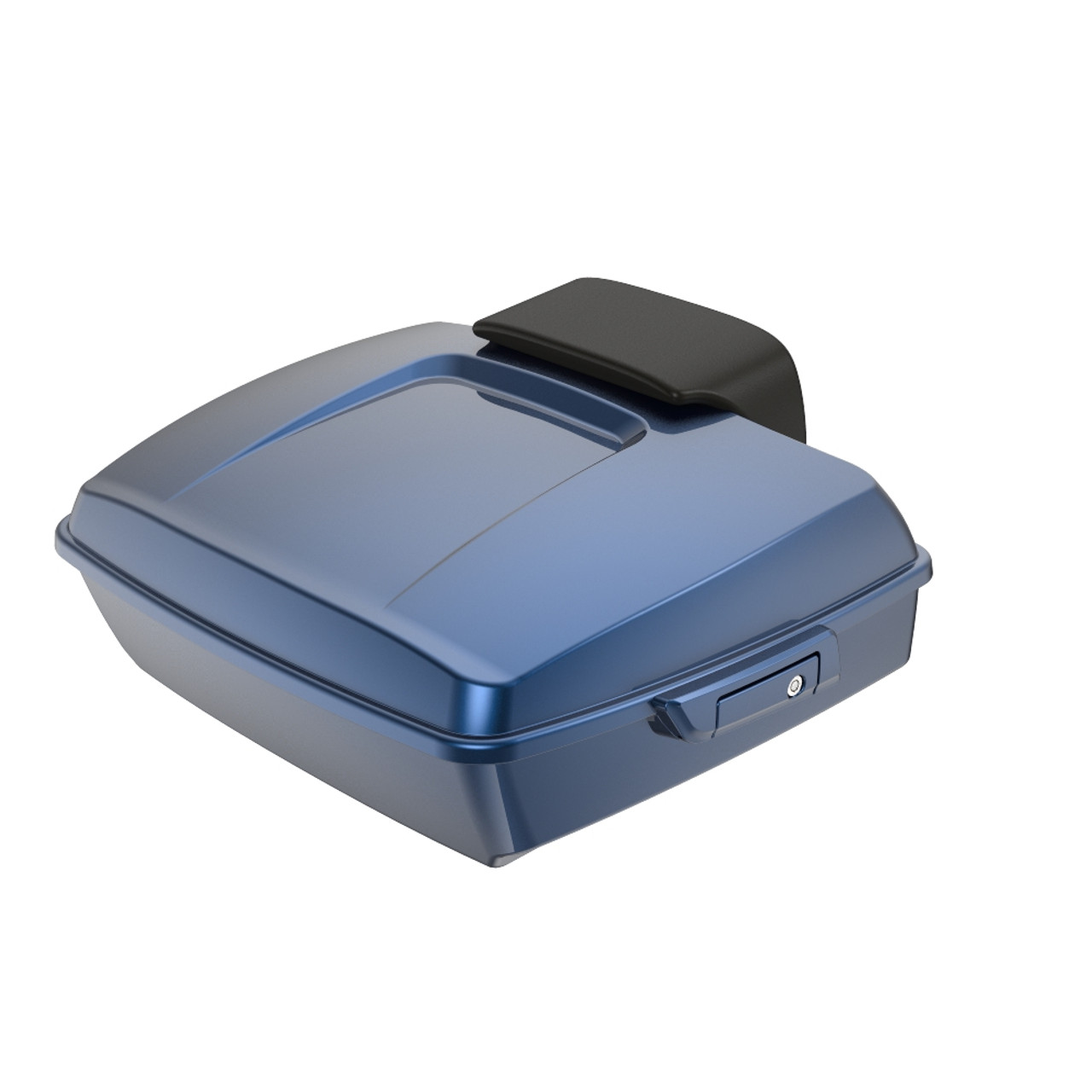 Big Blue Pearl Chopped Tour Pack Pad Luggage Trunk For '97-'23 Harley Touring