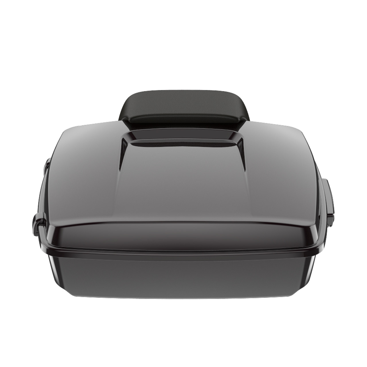 Blackened Cayenne Chopped Tour Pack Pad Luggage Trunk For '97-'23 Harley Touring