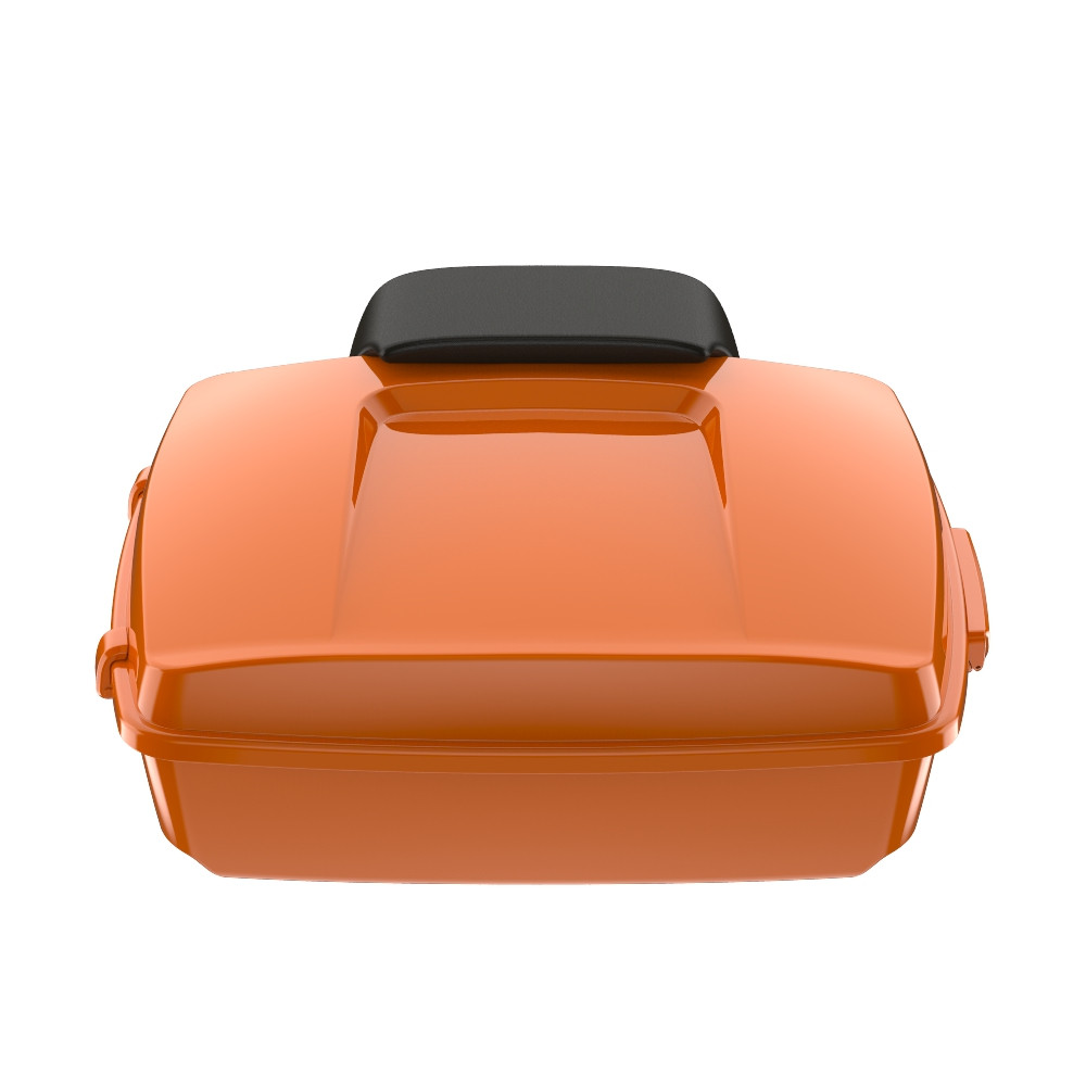 Baja Orange Chopped Tour Pack Pad Luggage Trunk For '97-'23 Harley Touring