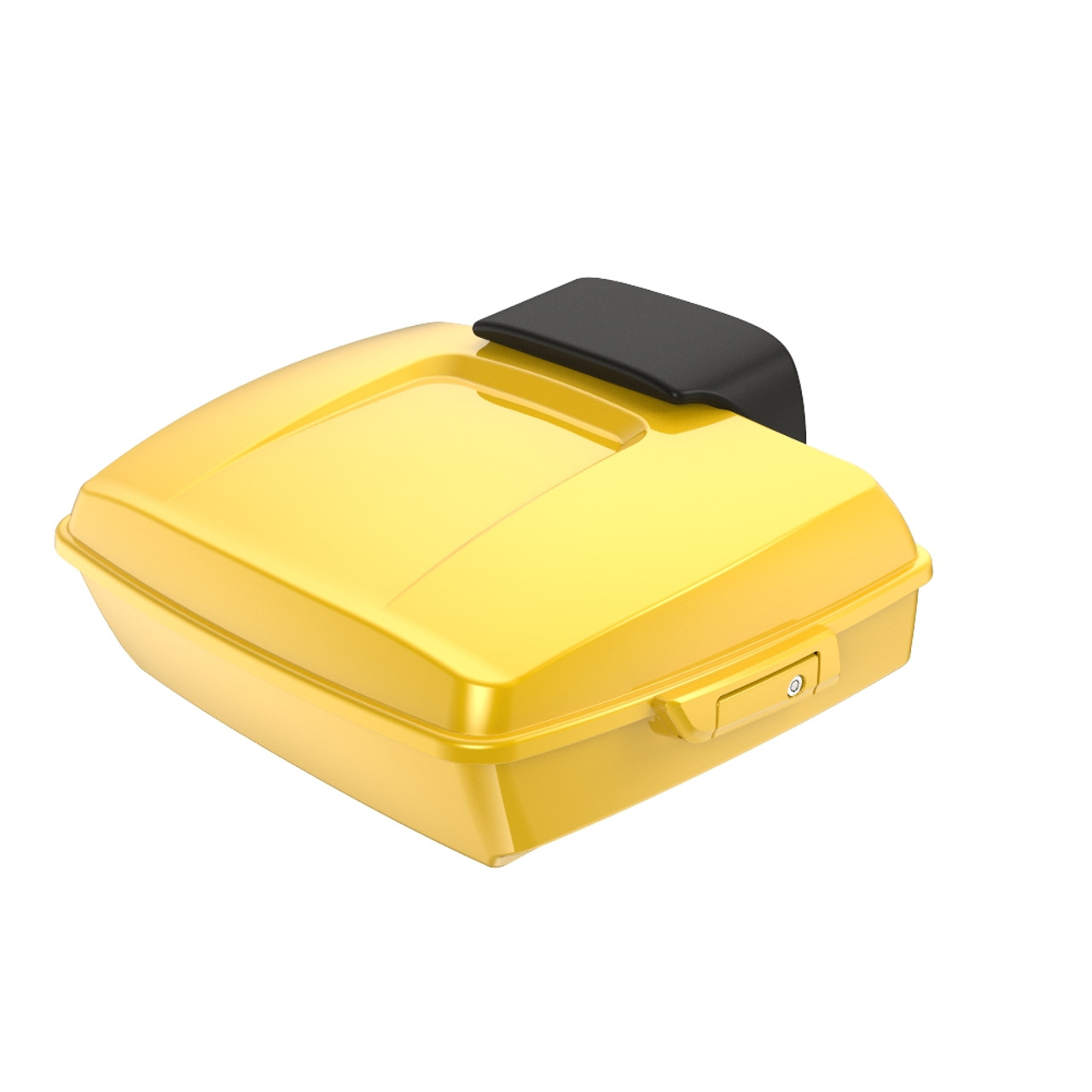 Chrome Yellow Chopped Tour Pack Pad Luggage Trunk For '97-'23 Harley Touring