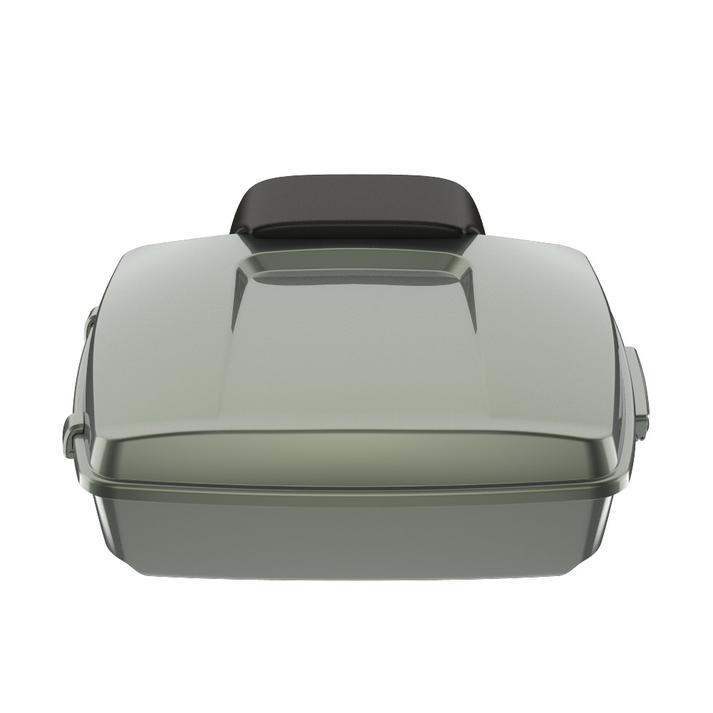 Deadwood Green Glossy Chopped Tour Pack Pad Luggage Trunk For '97-'23 Harley Touring